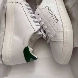 Valentino Women’s White and Green Sneakers
